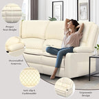 Yolsali 3-Seater Recliner Sofa, Manual Reclining Couch - Image 4