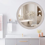 24 Inch Farmhouse Round Wood Mirror - Image 2
