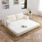 HANXIN 80 Inch Convertible Sleeper Sofa Bed, High Back Plush Corduroy Folding - Image 7