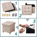 BRIAN & DANY Ottoman with Storage, Small Storage Ottoman - Image 3