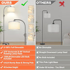 Nintiue Upgraded Modern Arc Dimmable Tall Standing Floor Lamp - Image 2