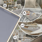 MAONAME Gray Serving Tray with Handles, Modern Grey Decorative Tray - Image 7