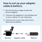 Blue Cactus Adapter Cables for Recliner Battery Pack - Image 6