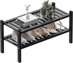 ROMGUAR CRAFT 2 Tier Bamboo Shoe Rack by ROMGUAR+CRAFT