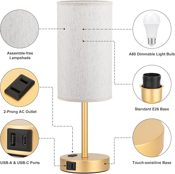 Fenmzee Touch Table Lamp - Image 5