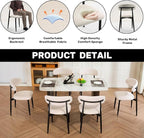 UVV Dining Chairs Set of 6, Metal Kitchen Chairs - Image 8