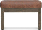 SIMPLIHOME Milltown Small Ottoman Bench - Image 5