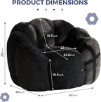 MAXYOYO Bean Bag Chair for Adults, Floral Shaped Bean Bag Sofa, Ultra Soft Faux - Image 2