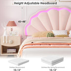 HIFIT Full Size Upholstered Smart LED Bed Frame - Image 8