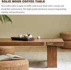Solid Wood Japanese Tatami Coffee Table - Image 6