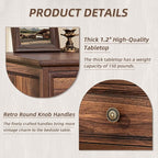 Joaxswe 24" Wide Farmhouse Night Stand, Large End Table - Image 6