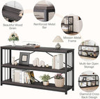 LVB Industrial Console Table, Metal and Wood Sofa Table, Rustic Entryway Table - Image 5