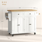HOMCOM Kitchen Island Cart - Image 7