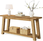 LITTLE TREE 70.9" Solid Wood Console Table - Image 3