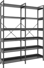 Huuger 6 Tier Bookshelf, Display Bookshelf by Huuger
