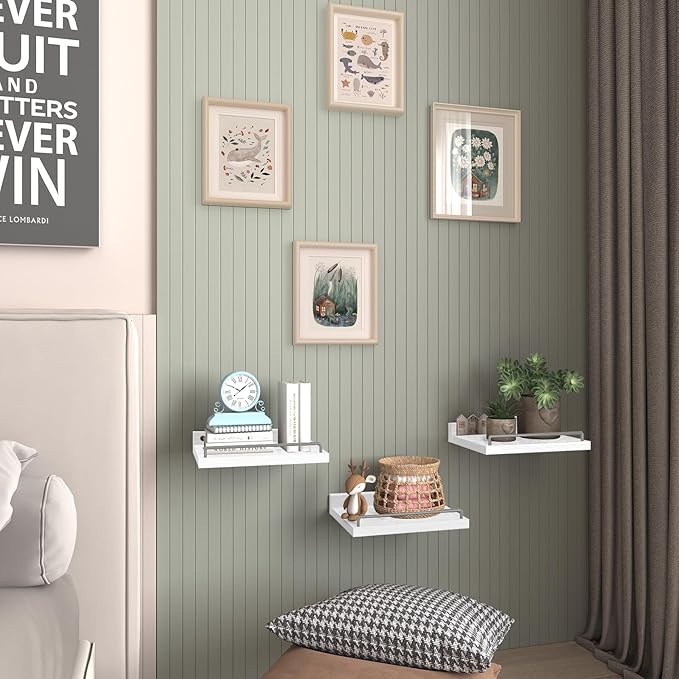RYOFOBETTO Small Floating Shelf, 6X9 Inches Farmhouse Wall Shelves - Image 5