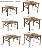 Japanese Floor Table, Folding Square Low Coffee Table - Image 2