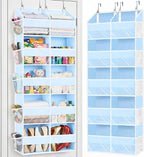 Blue Over the Door Organizer 5 Tiers, Extra Large Behind Door Storage of 10 by Ofiray-home
