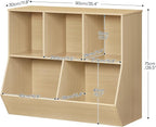 HOOBRO Kids Bookshelf, Bookcase Footboard, Toy Storage Cubby, Children's Toy - Image 3
