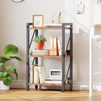 HOOBRO Bookshelf, 3-Tier Industrial Bookcase, Book Shelf Storage Organizer - Image 8