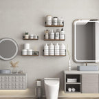 CRUGLA Floating Wall Shelves Set of 5, Wall Mounted Bathroom Shelves, Hanging - Image 2