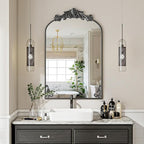 VooBang 24x36 inch Vintage Arched Bathroom Mirror - Image 9