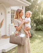 Blissful Diary Baby Diaper Caddy Organizer, Stylish Storage Basket - Image 2