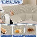 Arfntevss Recliner Sectional Couch Covers 1OO% Waterproof L Shape Sofa Cover - Image 5