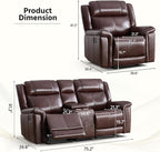 ANJ Premium Genuine Manual Reclining Sofa Set - Image 2