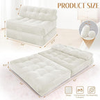 HABUTWAY Folding Sofa Bed, Foldable Floor Sofa Lounge w/Dual-Pillow & Handle - Image 2