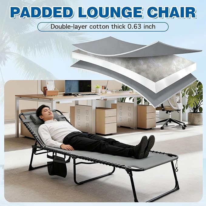 Outdoor Folding Lounge Chair - Image 5