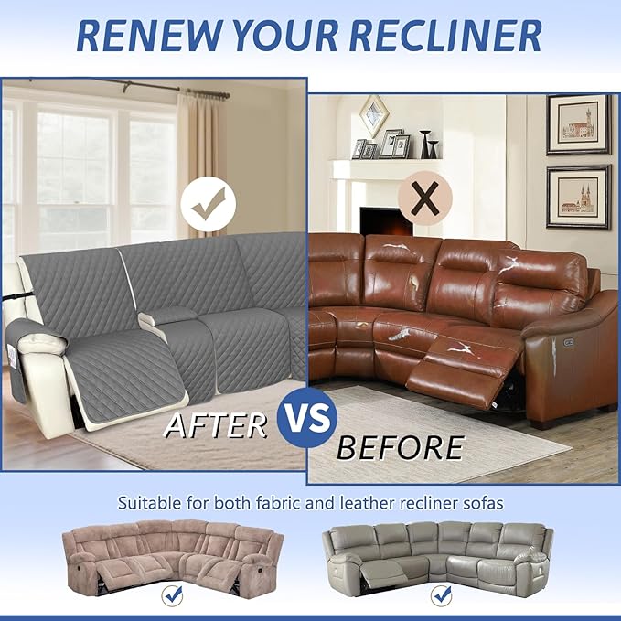 Arfntevss Recliner Sectional Couch Covers 1OO% Waterproof L Shape Sofa Cover - Image 5