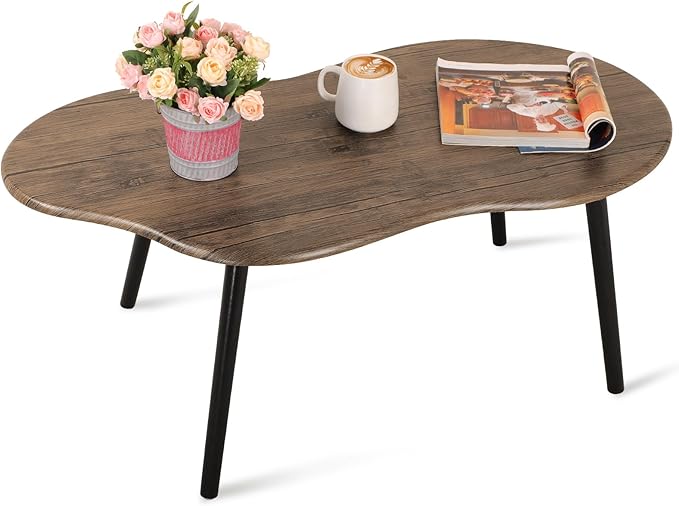 Small Coffee Table Irregular Wood Grain Desktop Coffee Tables Simple Modern by FEUFOAM
