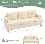 YOUDENOVA 2 Piece Set Comfy Sofa Couch, 2 3-Seater Sofa - Image 2