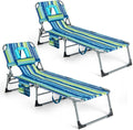 Goplus Tanning Chair, Folding Adjustable Patio Lounge Chair by Goplus