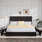 Allewie Upholstered King Size Platform Bed Frame - Image 3