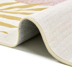 RoomTalks Cute Pink Nuresry Rug Washable, Boho Modern Contemporary Aesthetic - Image 4