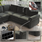 118" L-Shaped Sleeper Couch Bed - Image 4