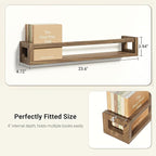 Upgraded Thick Floating Shelves, 24 Inch Solid Wood Bookshelf - Image 2
