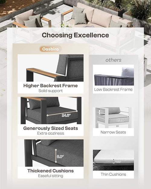 Aluminum Outdoor Patio Furniture Set - Image 2