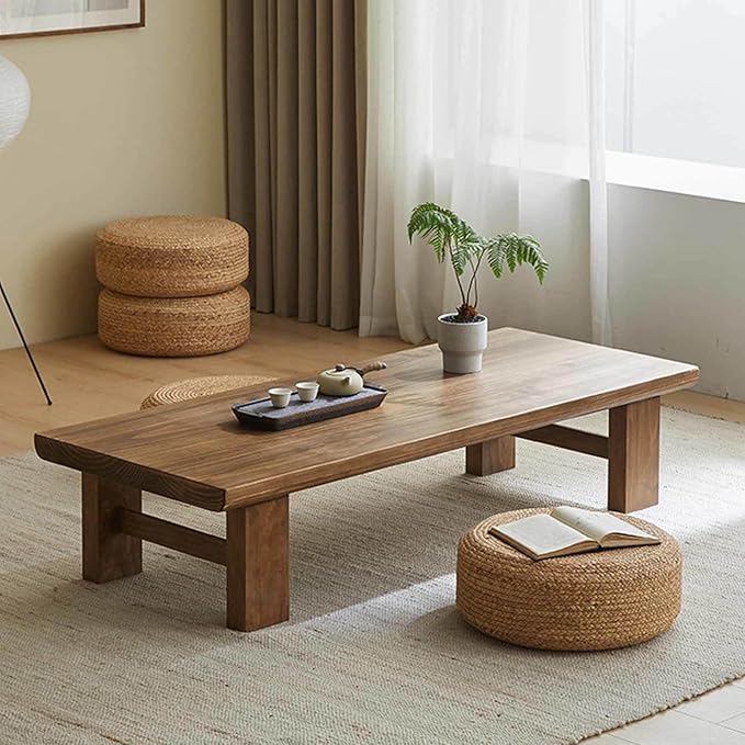 Solid Wood Japanese Tatami Coffee Table - Image 4