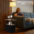 PESRAE Floor Lamp with Table & 2 Drawers, End Table with 3 Color Temperature - Image 6