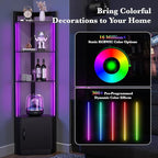5-Tier Display Cabinet, RGBWIC LED Light, Remote & APP Control, Adjustable - Image 5