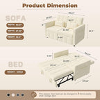 Nebuaegis Sleeper Sofa Bed, 3-in-1 Convertible Pull Out Couch - Image 2