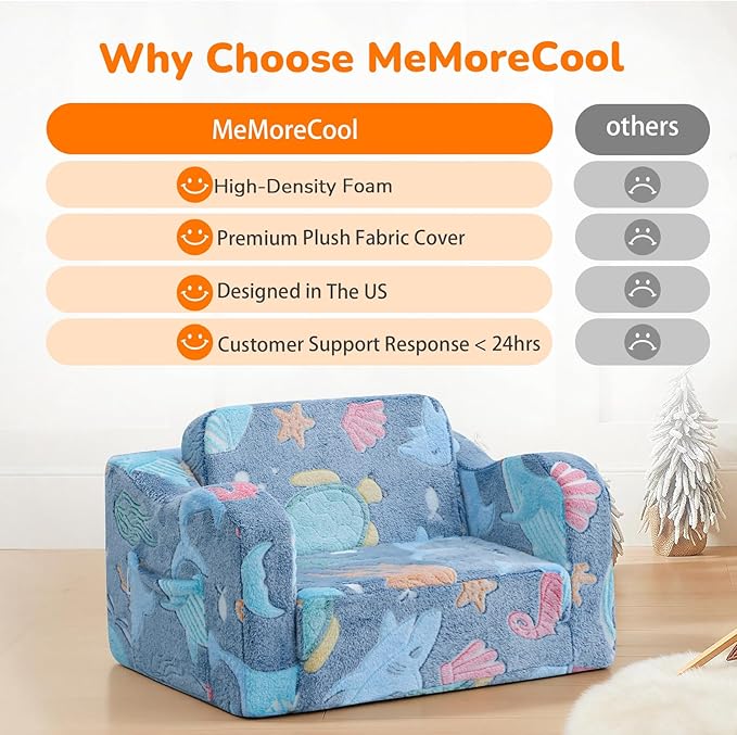 MeMoreCool Glowing Ocean Kids Chair - Image 6