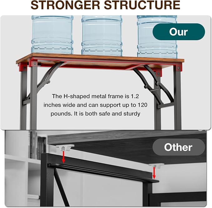 TEMI Small Computer Desk Folding Table - Image 7