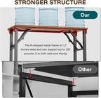 TEMI Small Computer Desk Folding Table - Image 7
