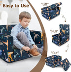 Kids Couch, 2-in-1 Kids Fold Out Couch, Convertible Kid Sofa to Lounger - Image 6