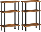 HOOBRO Narrow Side Table Set of 2, 3-Tier Slim End Table No Tools Needed by HOOBRO