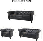 QHITTY 2 Piece Living Room Set, Sectional Chesterfield Sofa Chair Contemporary - Image 2